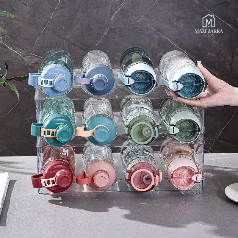 🇸🇬 Ready Stock Water Bottle Flask Holder Stackable Thermos Storage Organizer Organiser Wine Rack Glass Umbrella Fridge