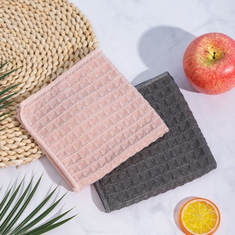 🇸🇬 Ready Stock Microfiber Multi-purpose Cleaning Cloth Kitchen Household Hand Coffee Tea Towel Dish Table Hanging Rag