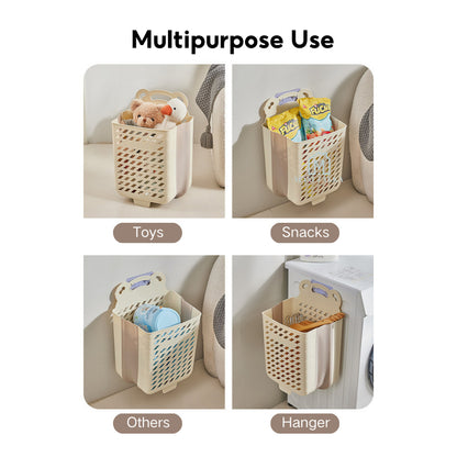 🇸🇬 Ready Stock Foldable Laundry Basket Space Saving Dirty Clothes Storage Bag Shelves Toy Organizer Bathroom Large Capac