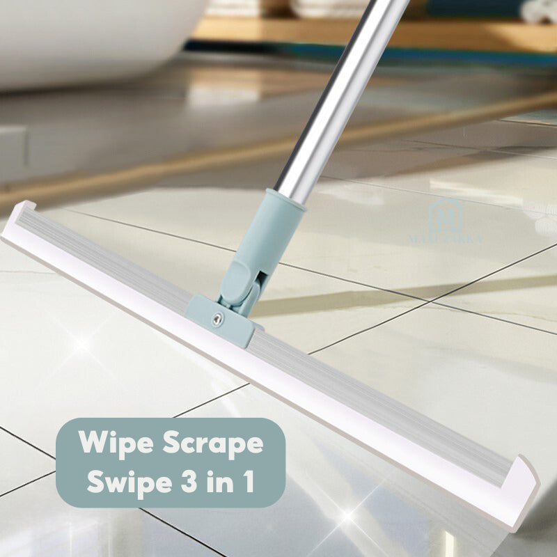 🇸🇬 Ready Stock Magic Broom Sweeper Silicone Floor Scraper Extendable Floor Wiper Mop Bathroom Window Glass Cleaner 3 in1