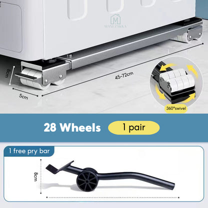 🇸🇬Ready Stock Washing Machine Base With Wheels Fridge Roller Base Refrigerator Stand Rack 360° Wheels