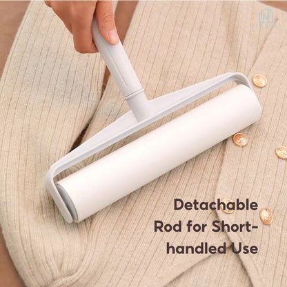 🇸🇬 Ready Stock CHEAPEST Lint Roller Mop Dust Pet Hair Removal Extendable Rod Refill Sticky Paper Carpet Rug Bed Clothes