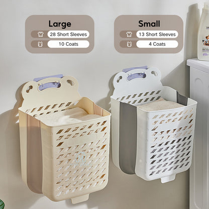 🇸🇬 Ready Stock Foldable Laundry Basket Space Saving Dirty Clothes Storage Bag Shelves Toy Organizer Bathroom Large Capac