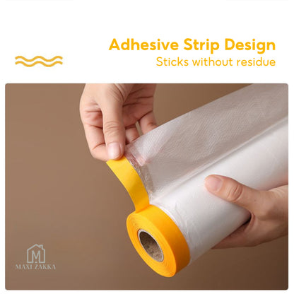 🇸🇬 Ready Stock Plastic Dust Cover Disposable Furniture Appliance Dustproof Cover Renovation Paint Splash Protective Film