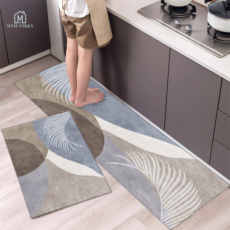 🇸🇬 Ready Stock Long Bathroom Kitchen Floor Mat Water Absorbent Scratch Proof Anti-Slip Non-slip Door Foot Pad Carpet