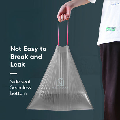 🇸🇬 Ready Stock Drawstring Garbage Bag Trash Bag Rubbish Bag Thick Disposable Plastic Bag Dustbin Waste Bin