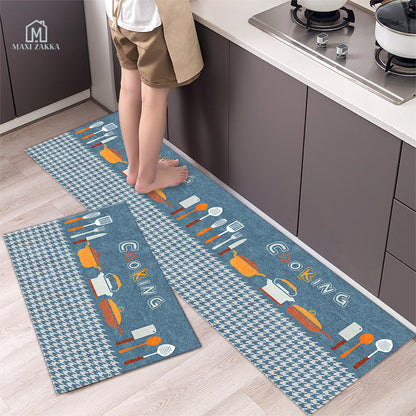 🇸🇬 Ready Stock Long Bathroom Kitchen Floor Mat Water Absorbent Scratch Proof Anti-Slip Non-slip Door Foot Pad Carpet