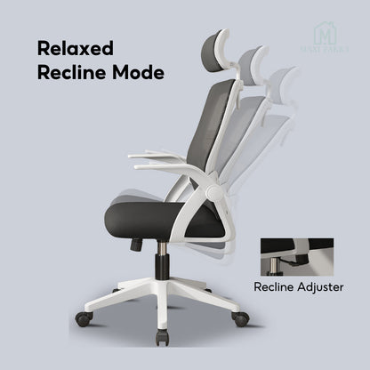 🇸🇬 Ready Stock Ergonomic Office Home Gaming Chair Armrest Headrest Mesh Lumbar Support Height Adjustable Comfortable