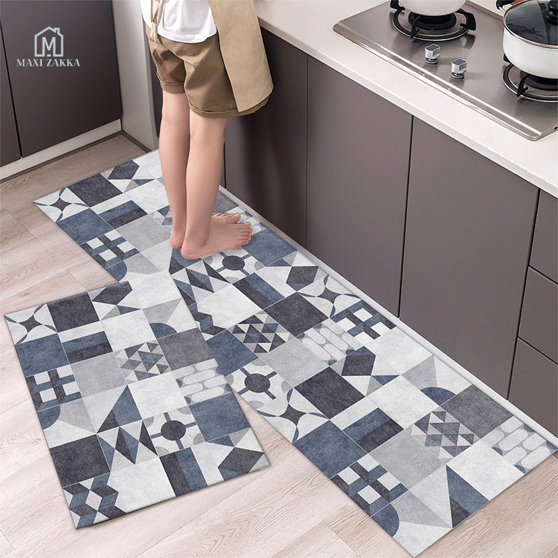 🇸🇬 Ready Stock Long Bathroom Kitchen Floor Mat Water Absorbent Scratch Proof Anti-Slip Non-slip Door Foot Pad Carpet