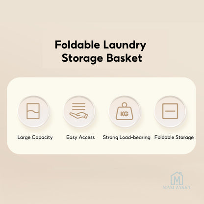 🇸🇬 Ready Stock Foldable Laundry Basket Space Saving Clothes Storage Bag Shelves Toys Doll Book Organizer Wheel