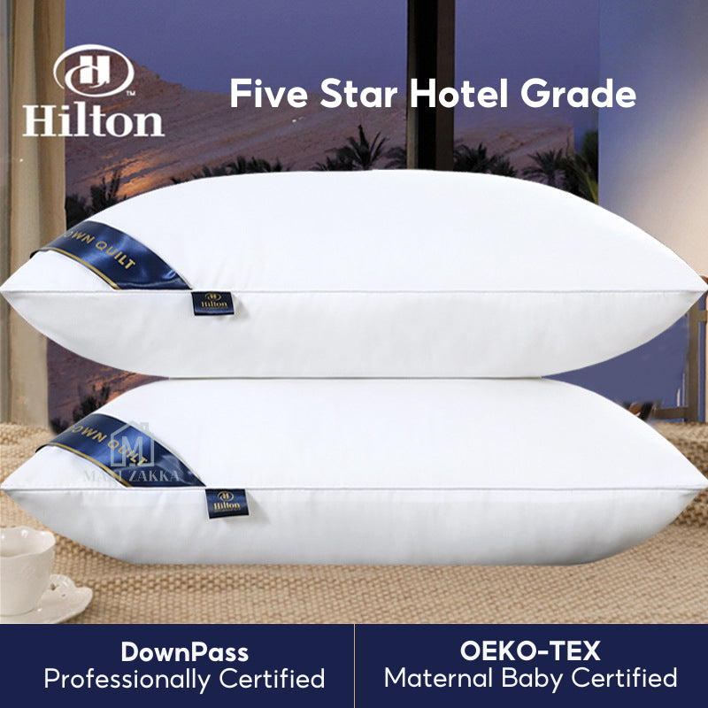 🇸🇬 Ready Stock CHEAPEST Five Star Hilton Hotel Grade Pillow Premium Comfort Anti Dustmite Fluffy