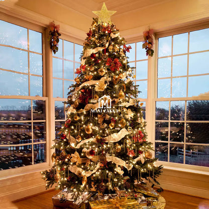 🇸🇬 Ready Stock Premium Artificial Holiday Christmas Tree Value Decor Pack 150cm/180cm/210cm Full Dense Led Light Ribbon