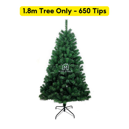 🇸🇬 Ready Stock Premium Artificial Holiday Christmas Tree Value Decor Pack 150cm/180cm/210cm Full Dense Led Light Ribbon