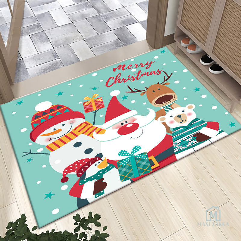 🇸🇬 Ready Stock Christmas Door Mat Bathroom Diatom Mat Water Absorbent Floor Soft Anti Slip Toilet Bath Kitchen Mat