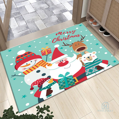 🇸🇬 Ready Stock Christmas Door Mat Bathroom Diatom Mat Water Absorbent Floor Soft Anti Slip Toilet Bath Kitchen Mat