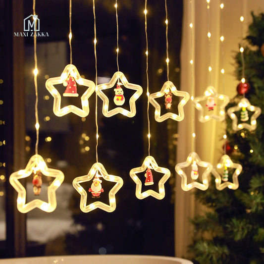 🇸🇬 Ready Stock Christmas LED Lights Fairy Lights Decoration Window Curtain String Lights USB Waterproof Party Decor