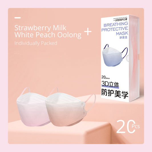 KF94 Disposable Mask Fish Mouth Willow Leaf Type 3D Mask Individual Packaging Four PLY Protection 10 Pcs