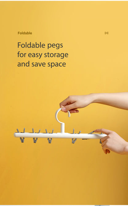 Travel Friendly Long Stick Clustered Pegs For Socks Bras Baby Clothes Underwear Hanger