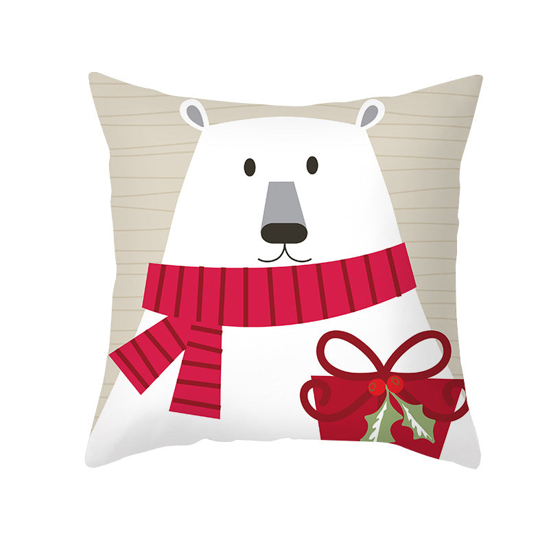 🇸🇬 Christmas Decoration Red Cushion Cover 45 x 45 cm Throw Pillow Sofa Pillow Cover Case Single Sided Print