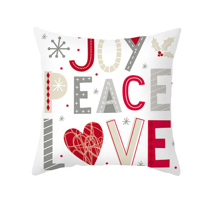 🇸🇬 Christmas Decoration Red Cushion Cover 45 x 45 cm Throw Pillow Sofa Pillow Cover Case Single Sided Print