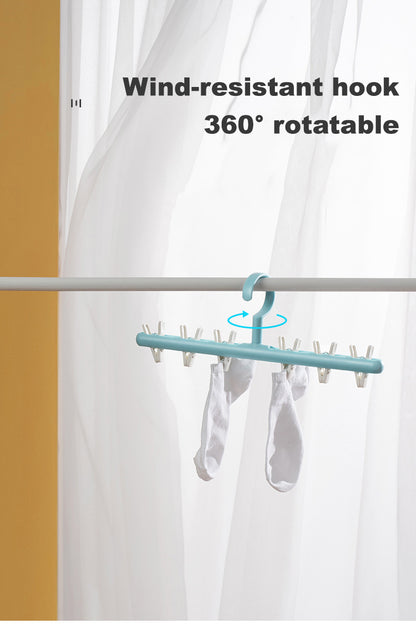 Travel Friendly Long Stick Clustered Pegs For Socks Bras Baby Clothes Underwear Hanger