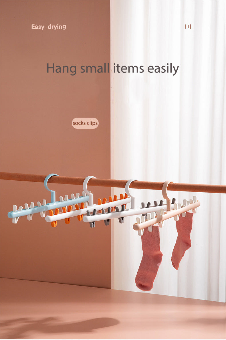 Travel Friendly Long Stick Clustered Pegs For Socks Bras Baby Clothes Underwear Hanger