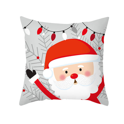 🇸🇬 Christmas Decoration Red Cushion Cover 45 x 45 cm Throw Pillow Sofa Pillow Cover Case Single Sided Print