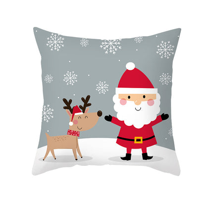 🇸🇬 Christmas Decoration Red Cushion Cover 45 x 45 cm Throw Pillow Sofa Pillow Cover Case Single Sided Print