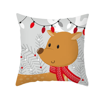 🇸🇬 Christmas Decoration Red Cushion Cover 45 x 45 cm Throw Pillow Sofa Pillow Cover Case Single Sided Print