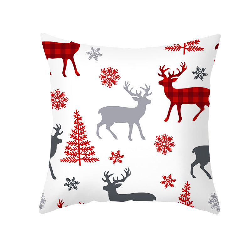 🇸🇬 Christmas Decoration Red Cushion Cover 45 x 45 cm Throw Pillow Sofa Pillow Cover Case Single Sided Print