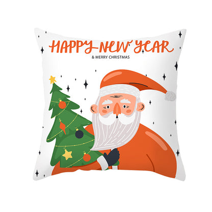 🇸🇬 Christmas Decoration Red Cushion Cover 45 x 45 cm Throw Pillow Sofa Pillow Cover Case Single Sided Print