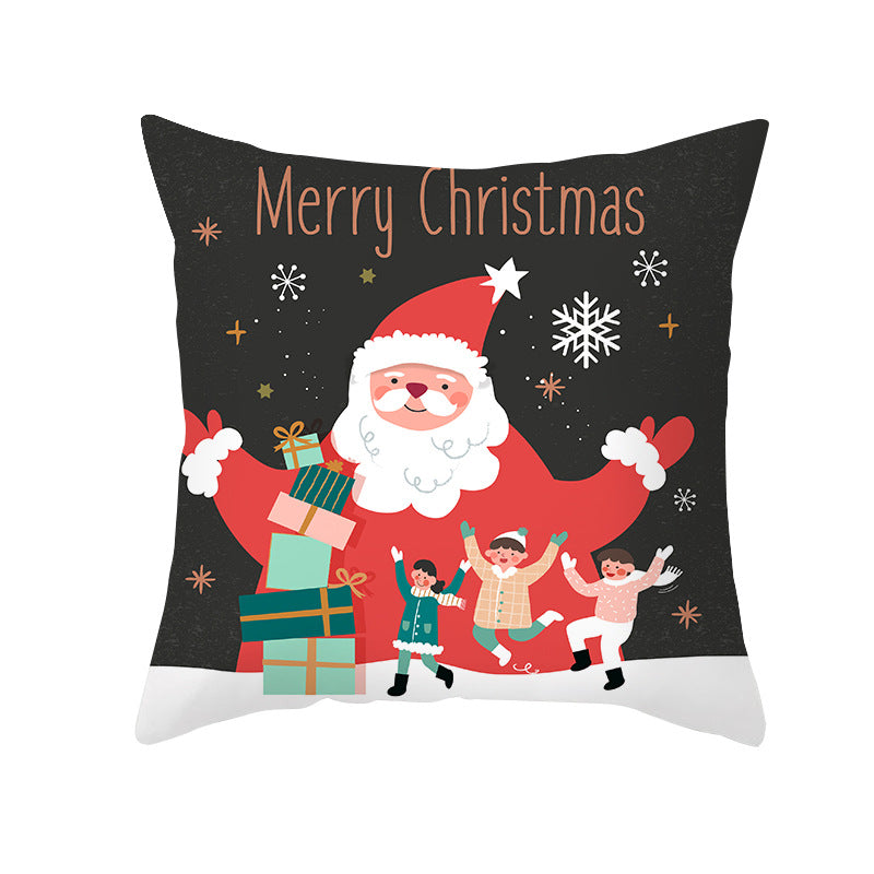 🇸🇬 Christmas Decoration Red Cushion Cover 45 x 45 cm Throw Pillow Sofa Pillow Cover Case Single Sided Print