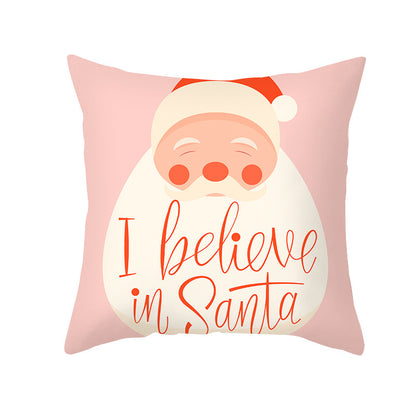 🇸🇬 Christmas Decoration Red Cushion Cover 45 x 45 cm Throw Pillow Sofa Pillow Cover Case Single Sided Print