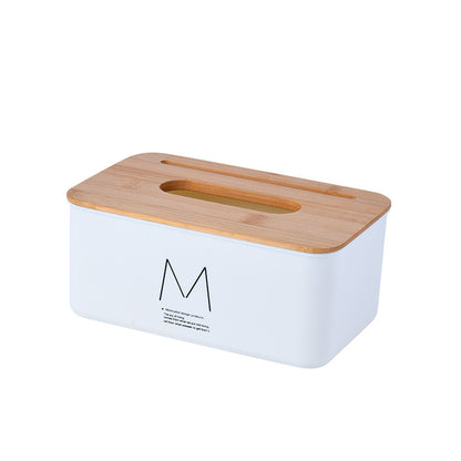 Wooden Multifunctional Dustproof Tissue Box Case Holder Storage Cover Plastic Dispenser