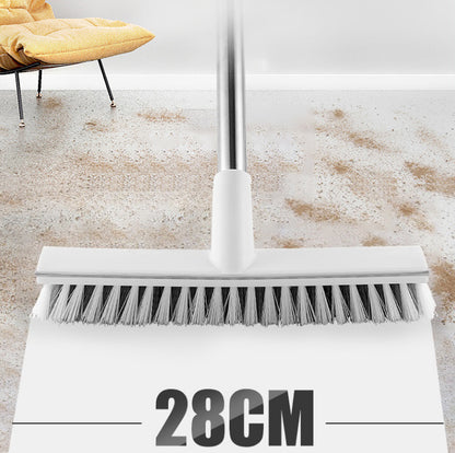 2 in 1 Floor Scrub Brush with Long Handle, Stiff Bristle Brush Scrubber, for Cleaning Bathroom, Tub, etc.