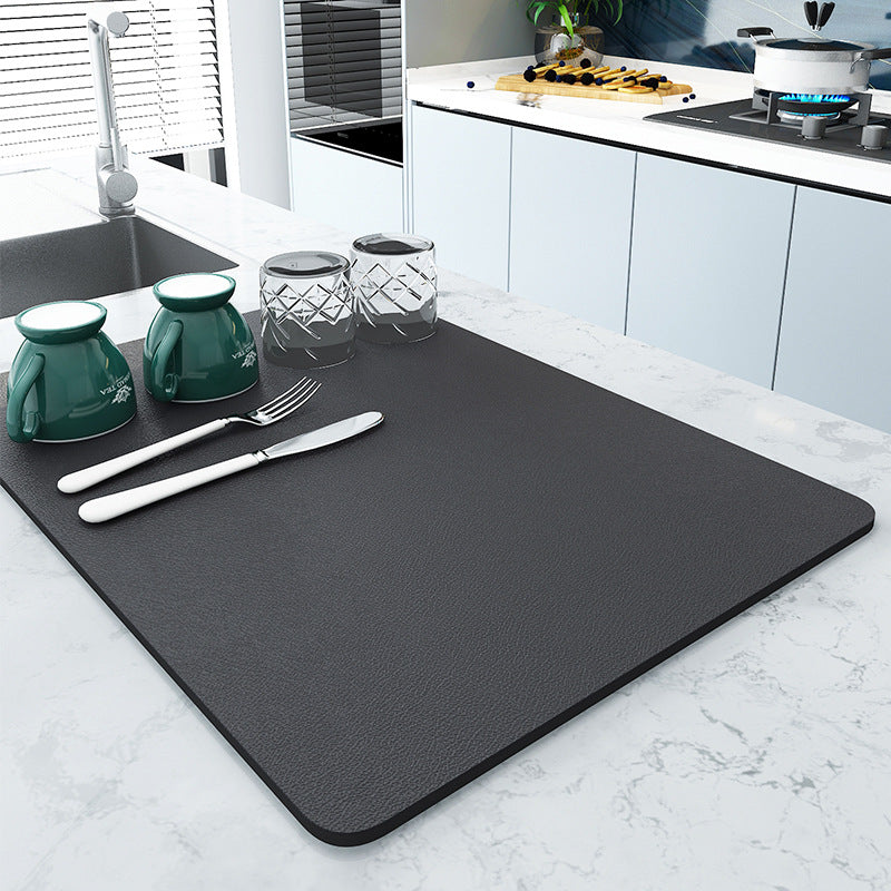 1pc Kitchen Drain Mat Made Of Diatomaceous Earth Absorbent Cup Mat Coaster  Tableware Placemat Insulation Mat Non-slip, Dishwasher Safe