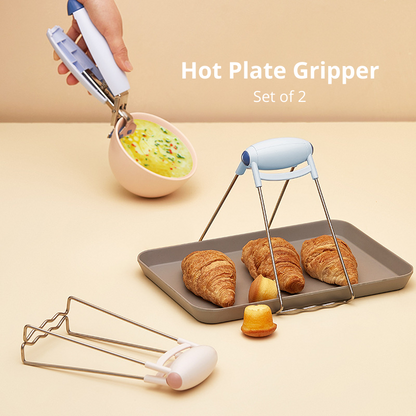 Hot Bowl Holder,Plate Gripper,Stainless Steel Pot Clip,Kitchen Tongs Dish Pan Steamer Clamp Anti-scalding set of 2