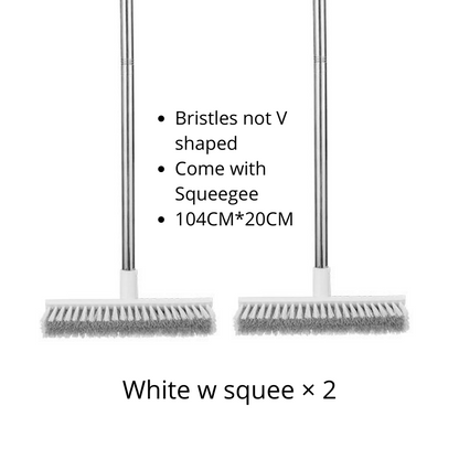 2 in 1 Floor Scrub Brush with Long Handle, Stiff Bristle Brush Scrubber, for Cleaning Bathroom, Tub, etc.