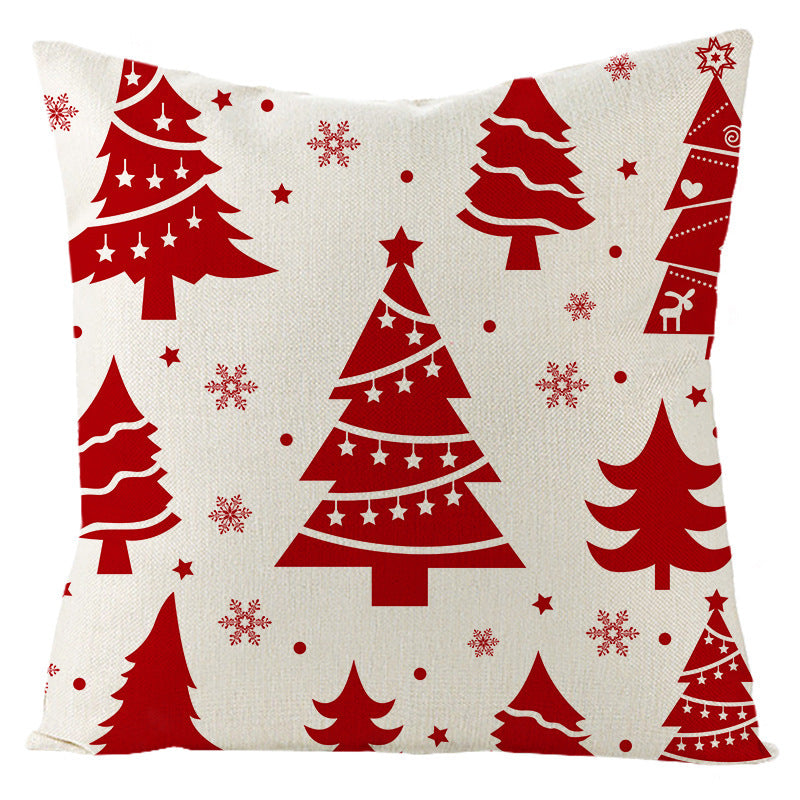 🇸🇬 SG Seller Christmas Decoration Red Cushion Cover 45 x 45 cm Throw Pillow Sofa Pillow Cover Case Single Sided Print