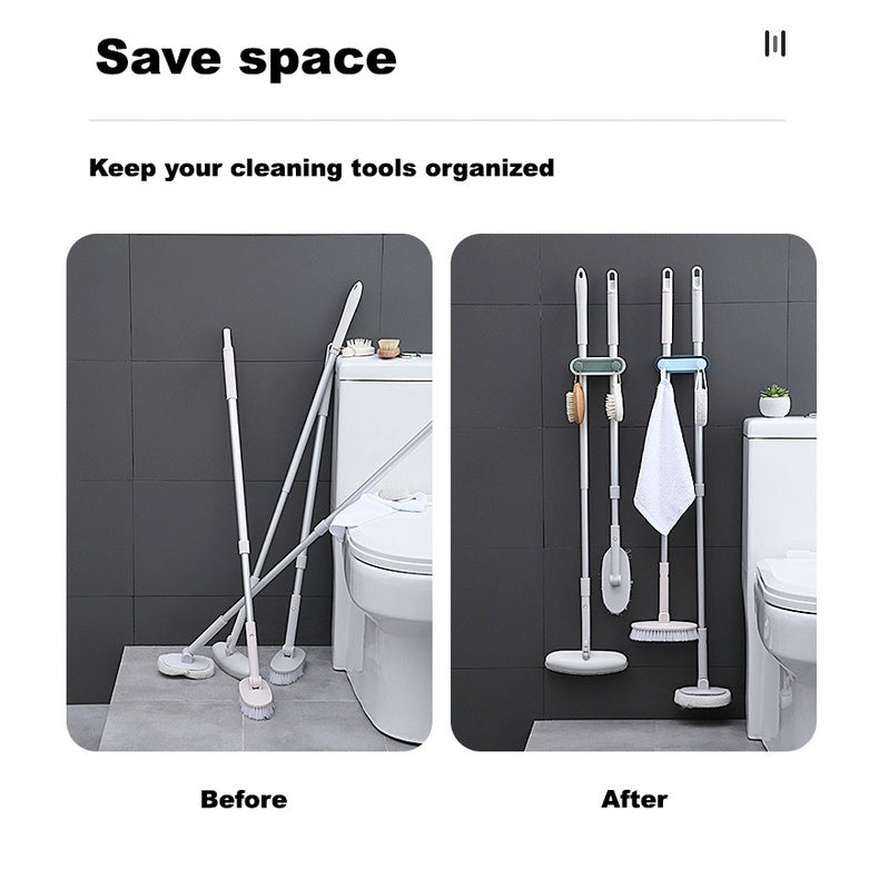 Bathroom Self Adhesive Broom Mop Holder Shelf Storage Holders Racks Paste Hooks Wall Mounted Stand Self Adhesive