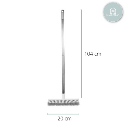 2 in 1 Floor Scrub Brush with Long Handle, Stiff Bristle Brush Scrubber, for Cleaning Bathroom, Tub, etc.