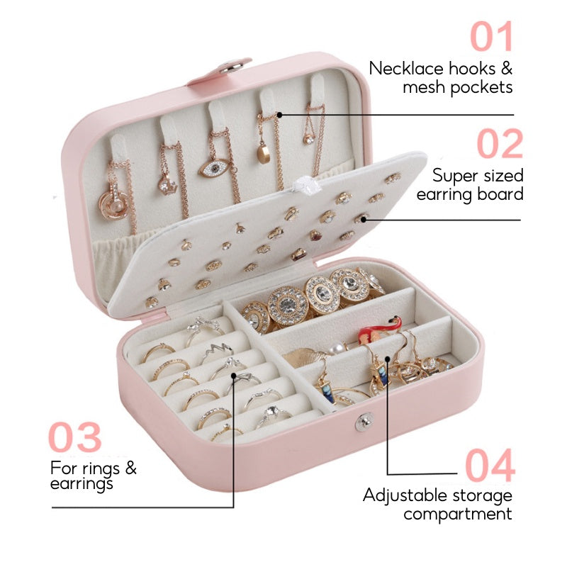 Earrings Storage Box Necklace Earrings Ring Jewelry Storage Box Jewelry Box Portable Jewelry Box