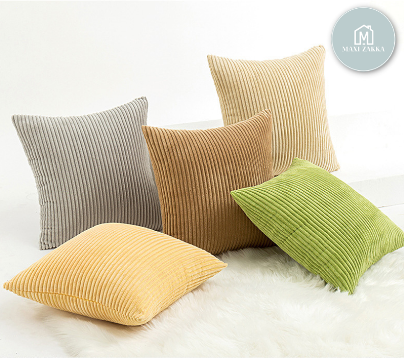 Nordic Pillow Case Cover Cushion Cover Throw Pillow Case Cover Zipper Pillowcase Solid Color Stripe Design