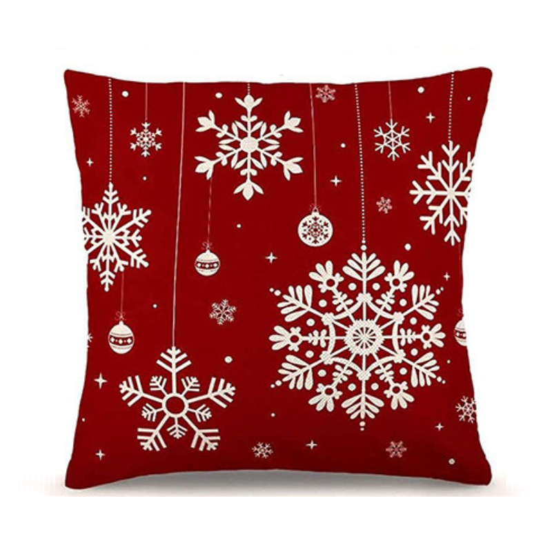 🇸🇬 SG Seller Christmas Decoration Red Cushion Cover 45 x 45 cm Throw Pillow Sofa Pillow Cover Case Single Sided Print