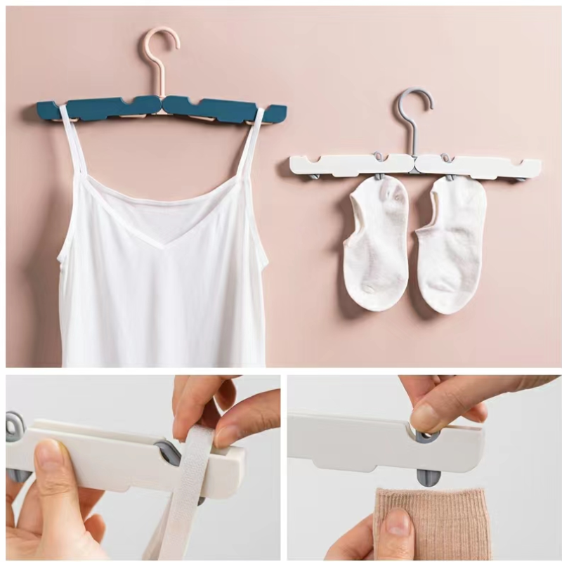 Foldable Clothes Hangers Travel Portable Magic Drying Hangers Home Anti-Slip Anti-Wind Clothes Drying Rack 50g