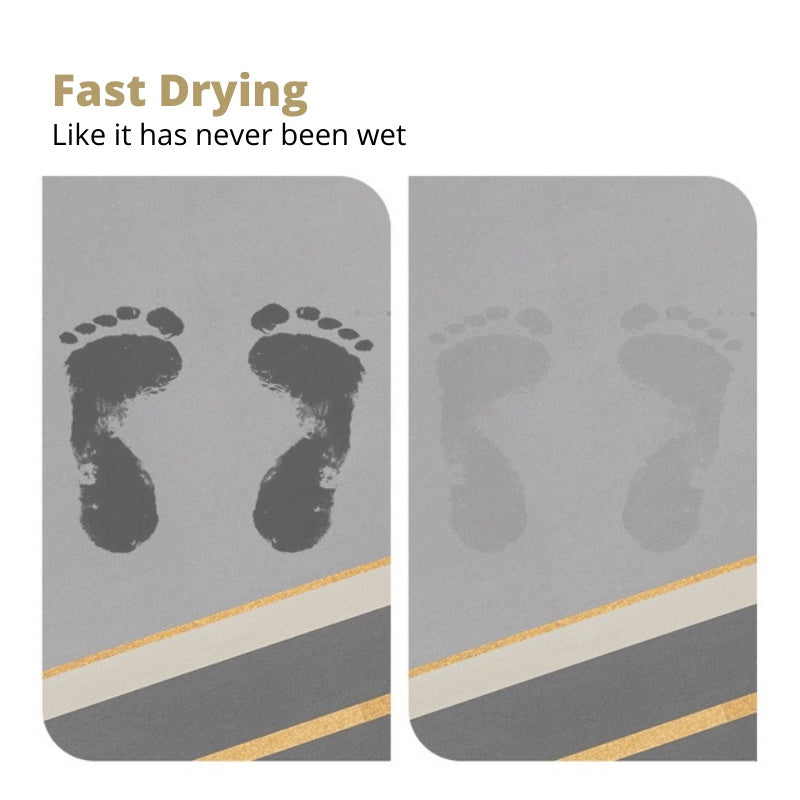 New Generation Absorbent Soft Anti-Slip Diatomite Floor Mat - Welcome Designs