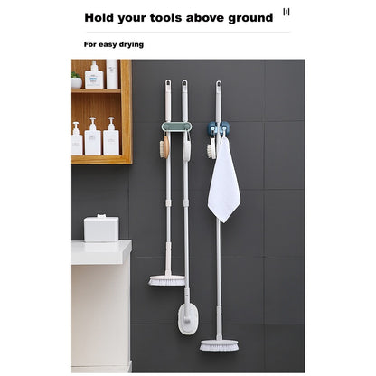 Bathroom Self Adhesive Broom Mop Holder Shelf Storage Holders Racks Paste Hooks Wall Mounted Stand Self Adhesive