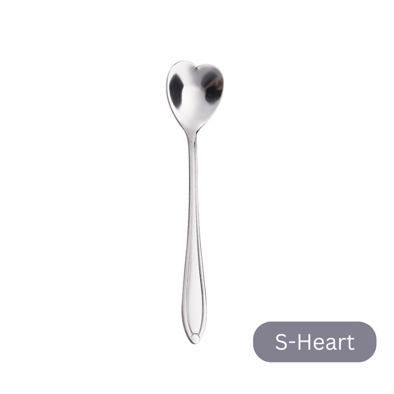 🇸🇬 Stainless Steel Flower Spoon Short Handle Home Dessert Stirring Spoon Wedding Gift Cherry Blossom Design Titanium