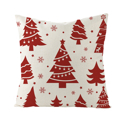 🇸🇬 SG Seller Christmas Decoration Red Cushion Cover 45 x 45 cm Throw Pillow Sofa Pillow Cover Case Single Sided Print