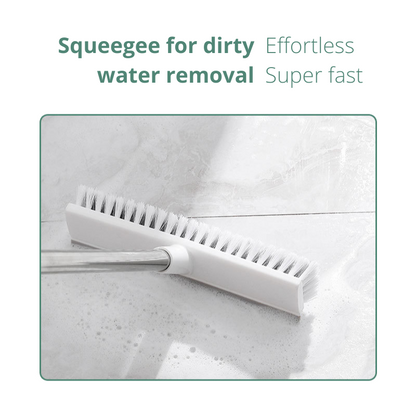 2 in 1 Floor Scrub Brush with Long Handle, Stiff Bristle Brush Scrubber, for Cleaning Bathroom, Tub, etc.